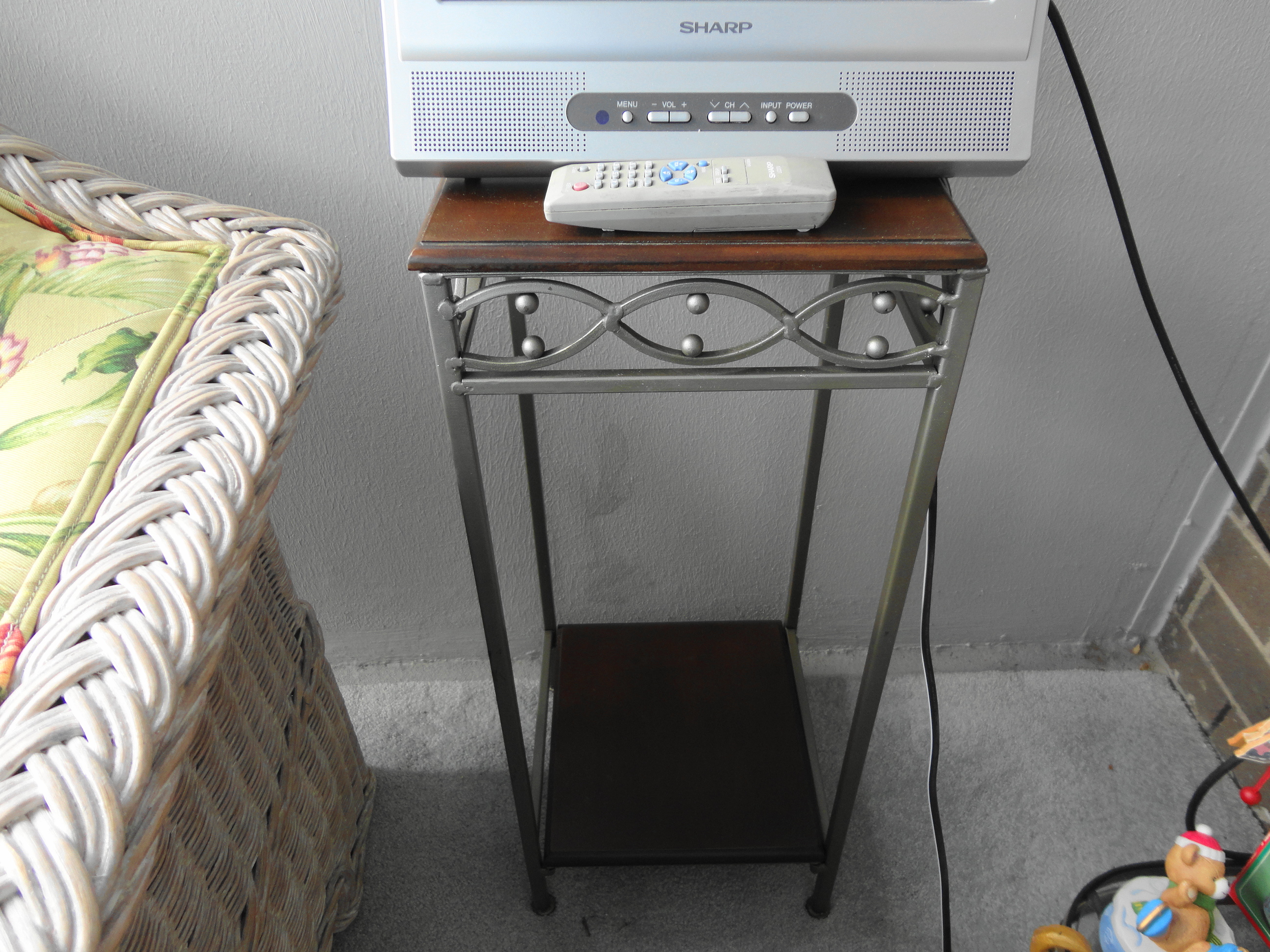 Sharp Color TV with Cast Metal Stand