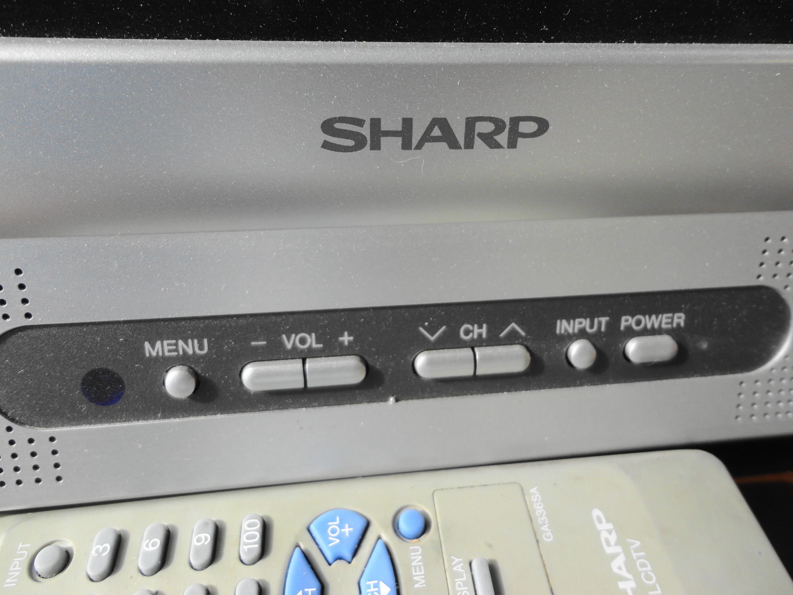 Sharp Color TV with Cast Metal Stand