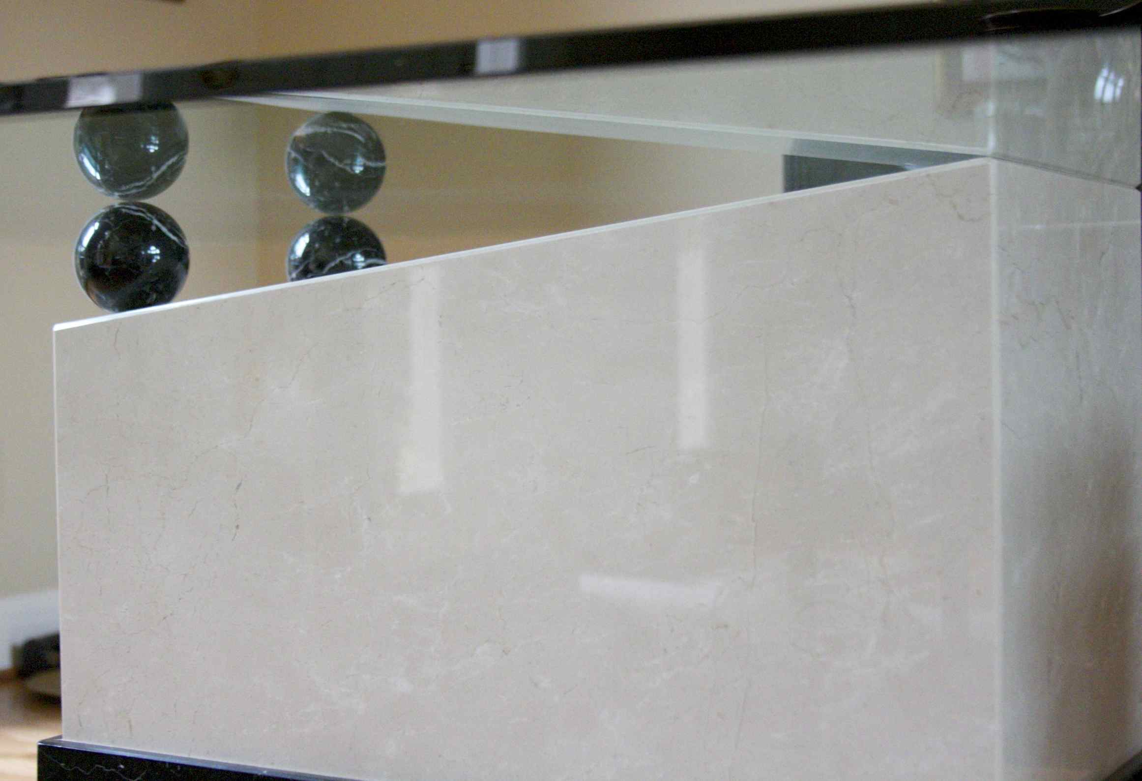 Contemporary Beveled Glass Top Dining Room Table