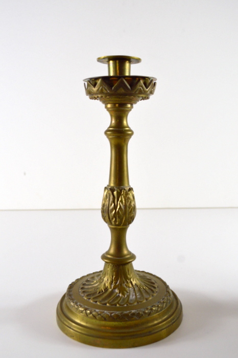 Antique Brass Candlestick, Antique Brass Single Handle Vase, Pewter Wine Coaster