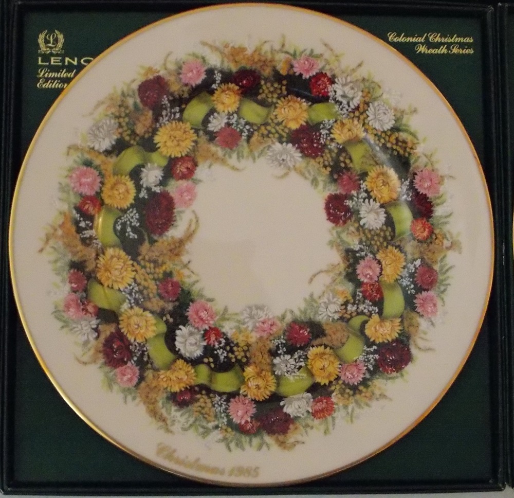 Lenox Colonial Christmas Wreath Plates