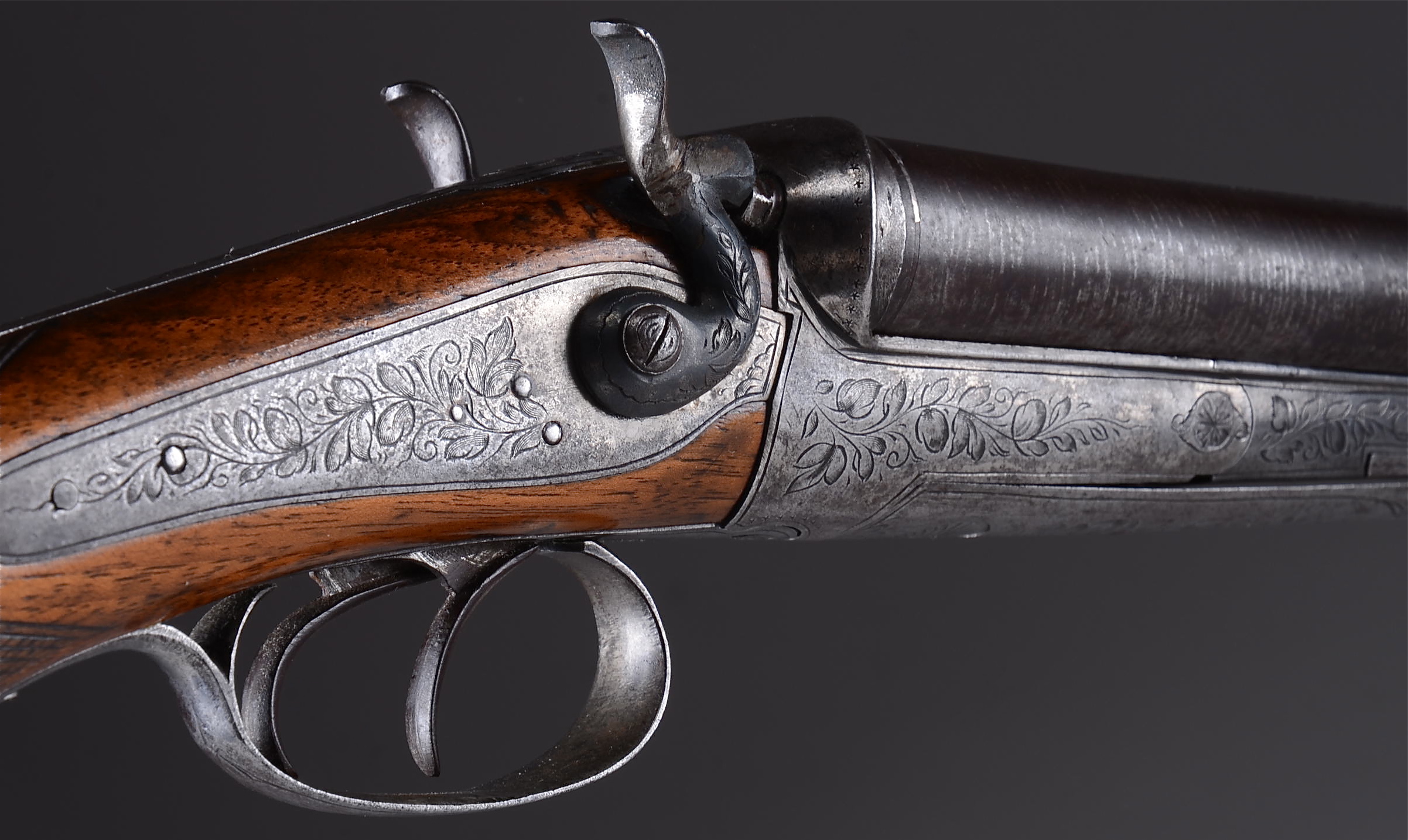 Antique Pinfire Double Barrel Shotgun