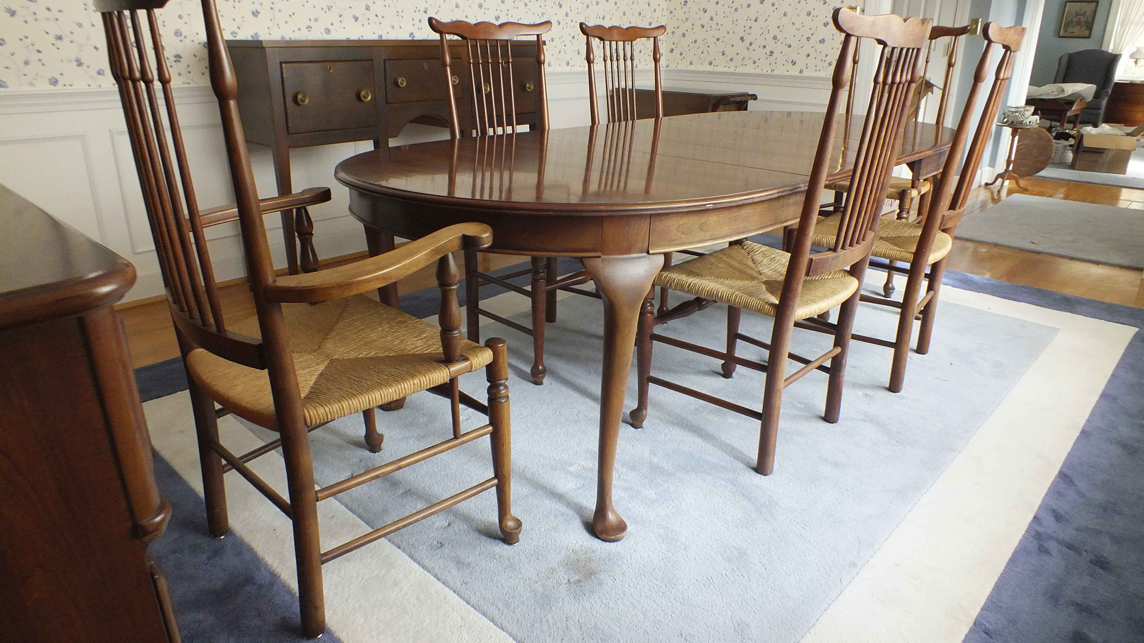 Pennsylvania House Dining Table and Chairs