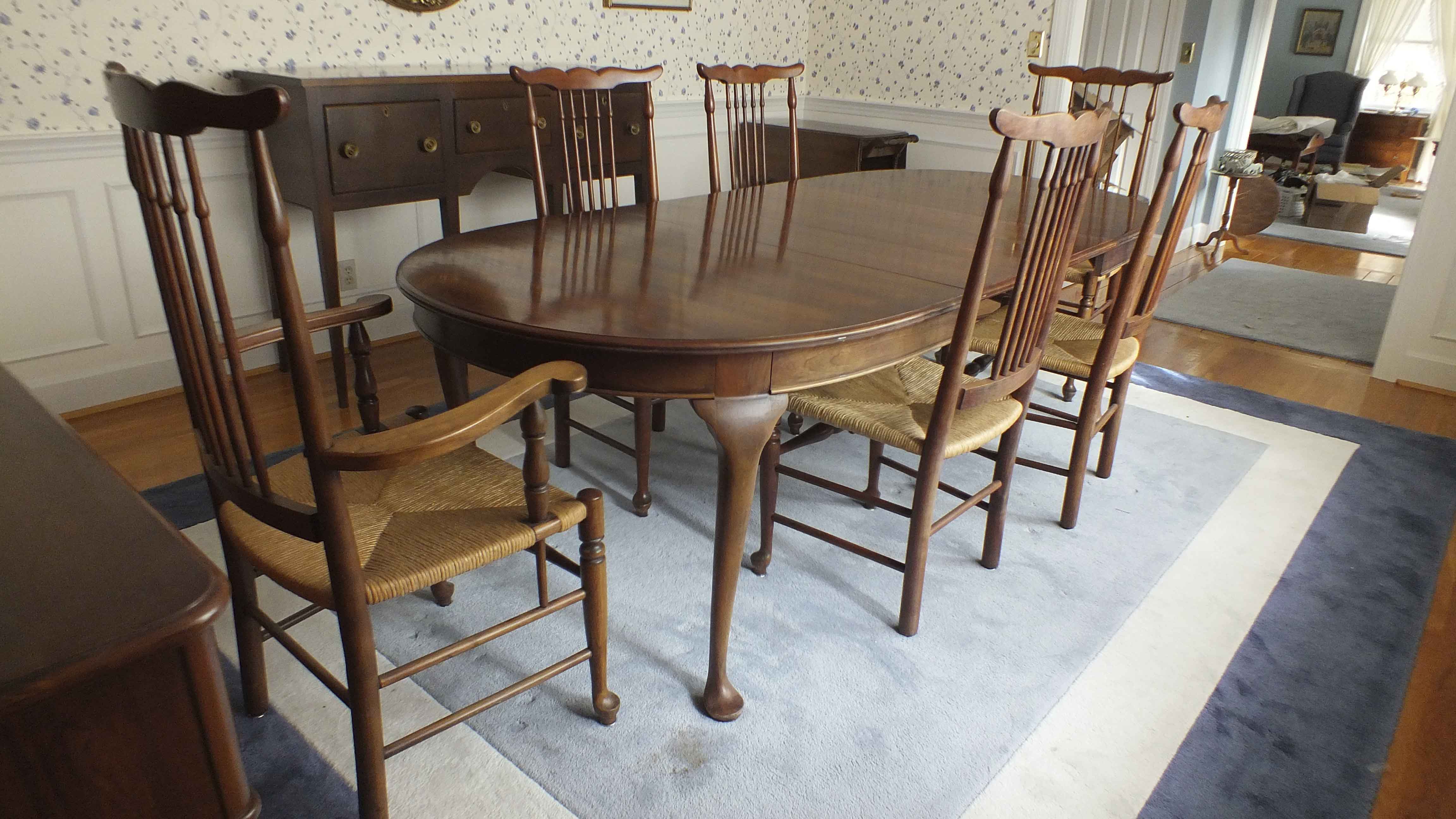 Pennsylvania House Dining Table and Chairs