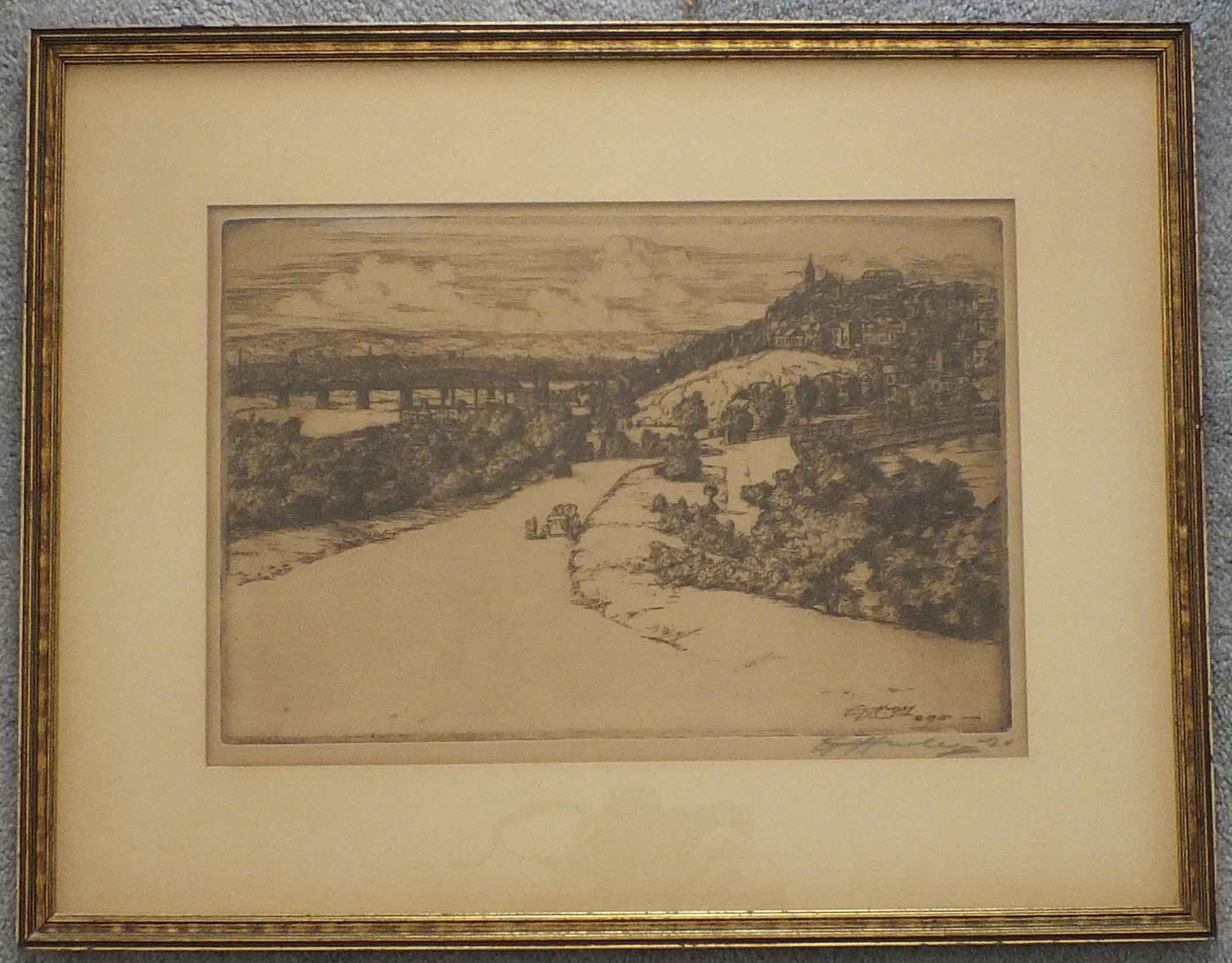 Original E.T. Hurley Etching