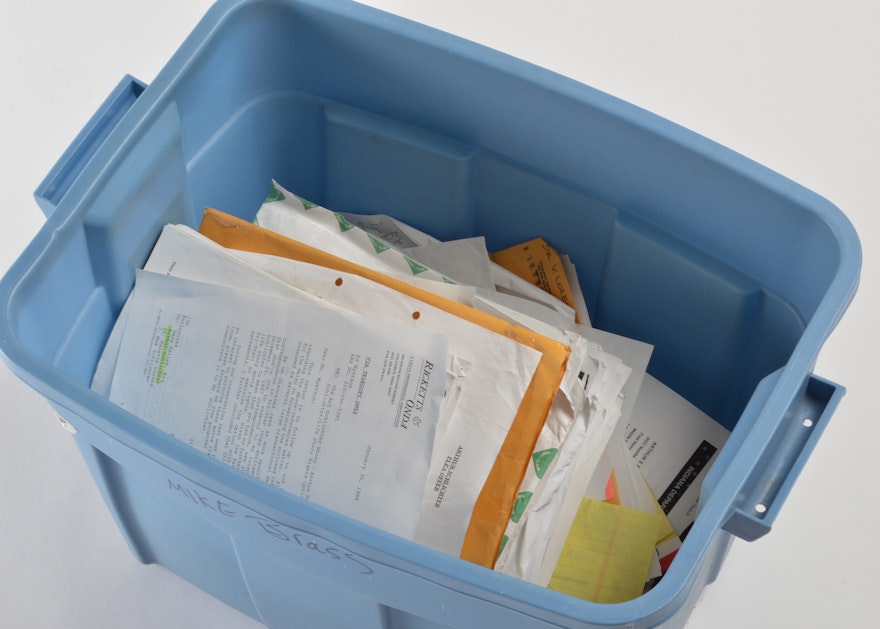 Large Container of Art Schlichter's Actual Court Documents