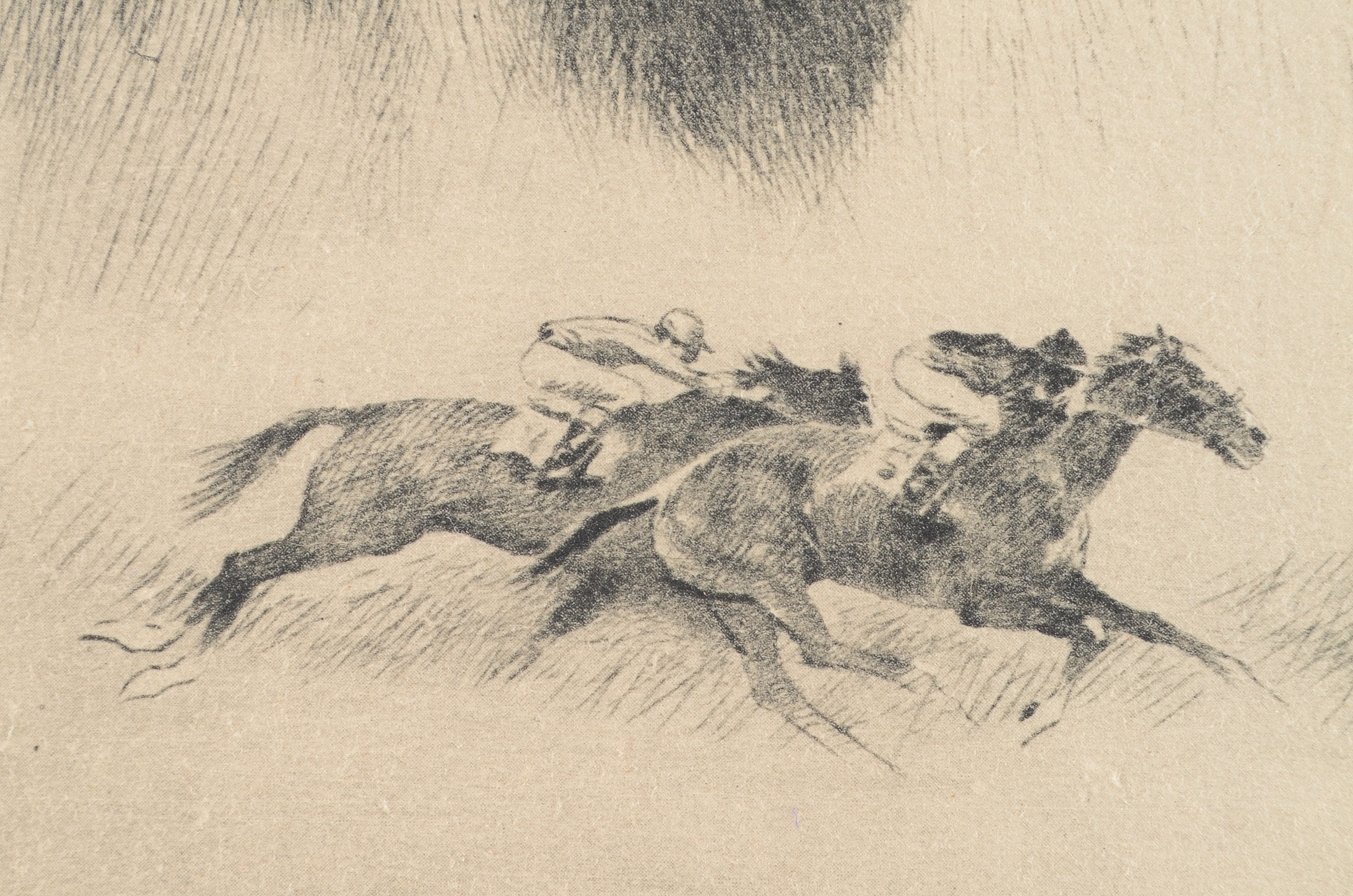 Etching Print of Thoroughbred Champion Gallant Fox by R. H. Palenske