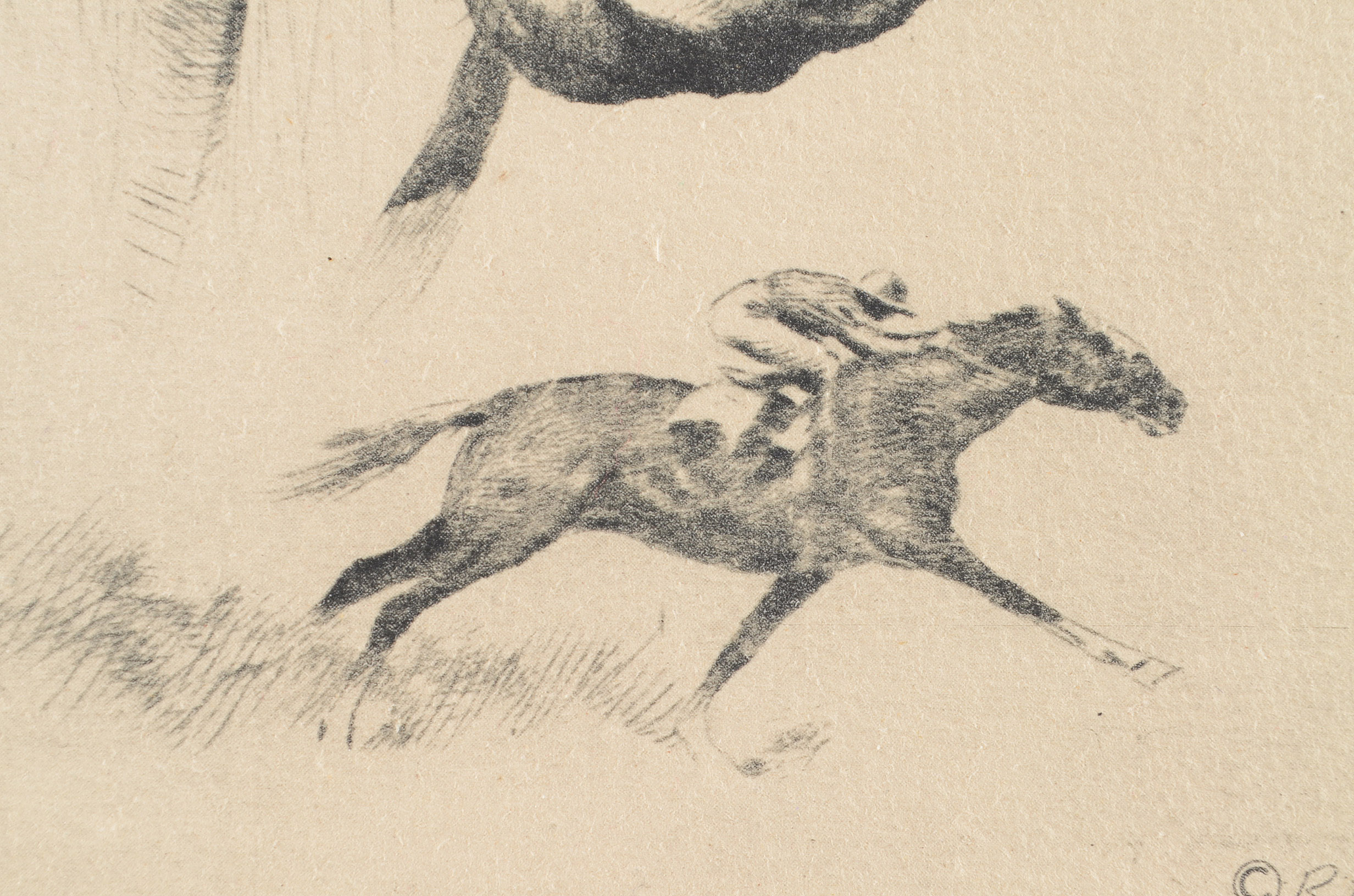 Etching Print of Thoroughbred Champion Gallant Fox by R. H. Palenske