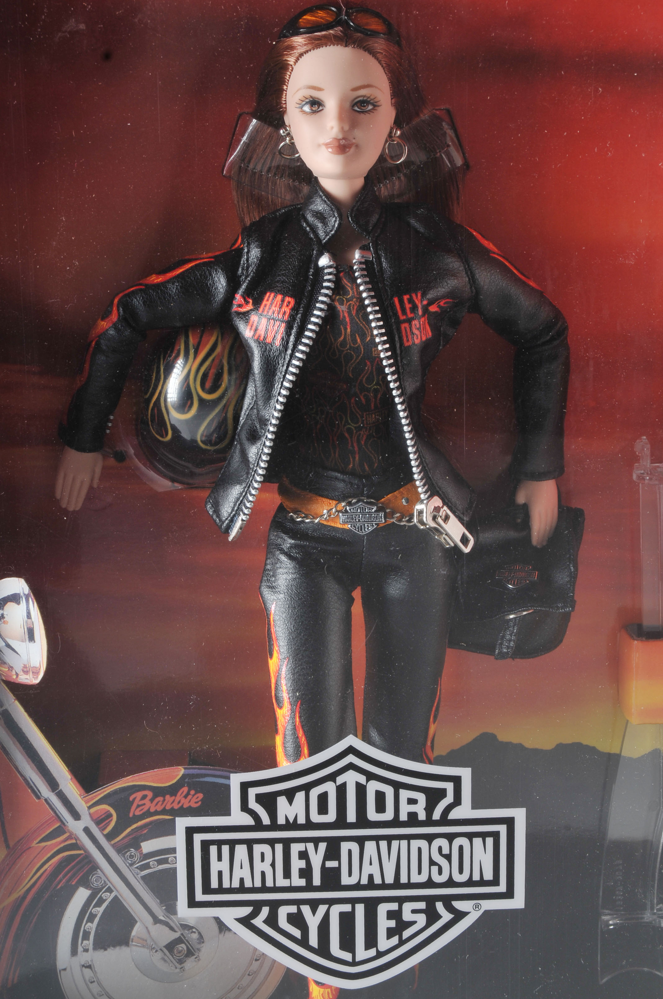 Pair of Harley Davidson Barbie Dolls