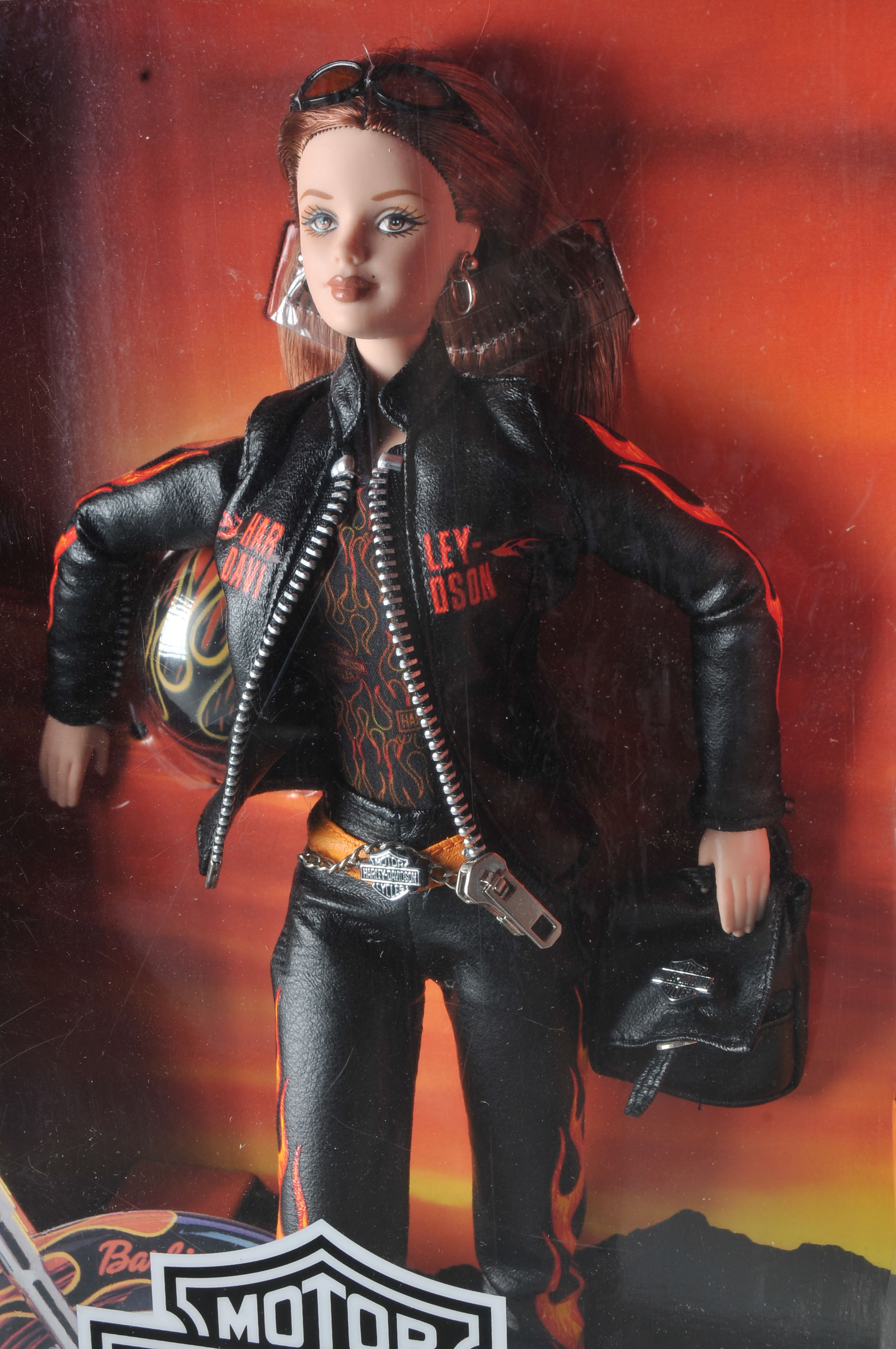 Pair of Harley Davidson Barbie Dolls