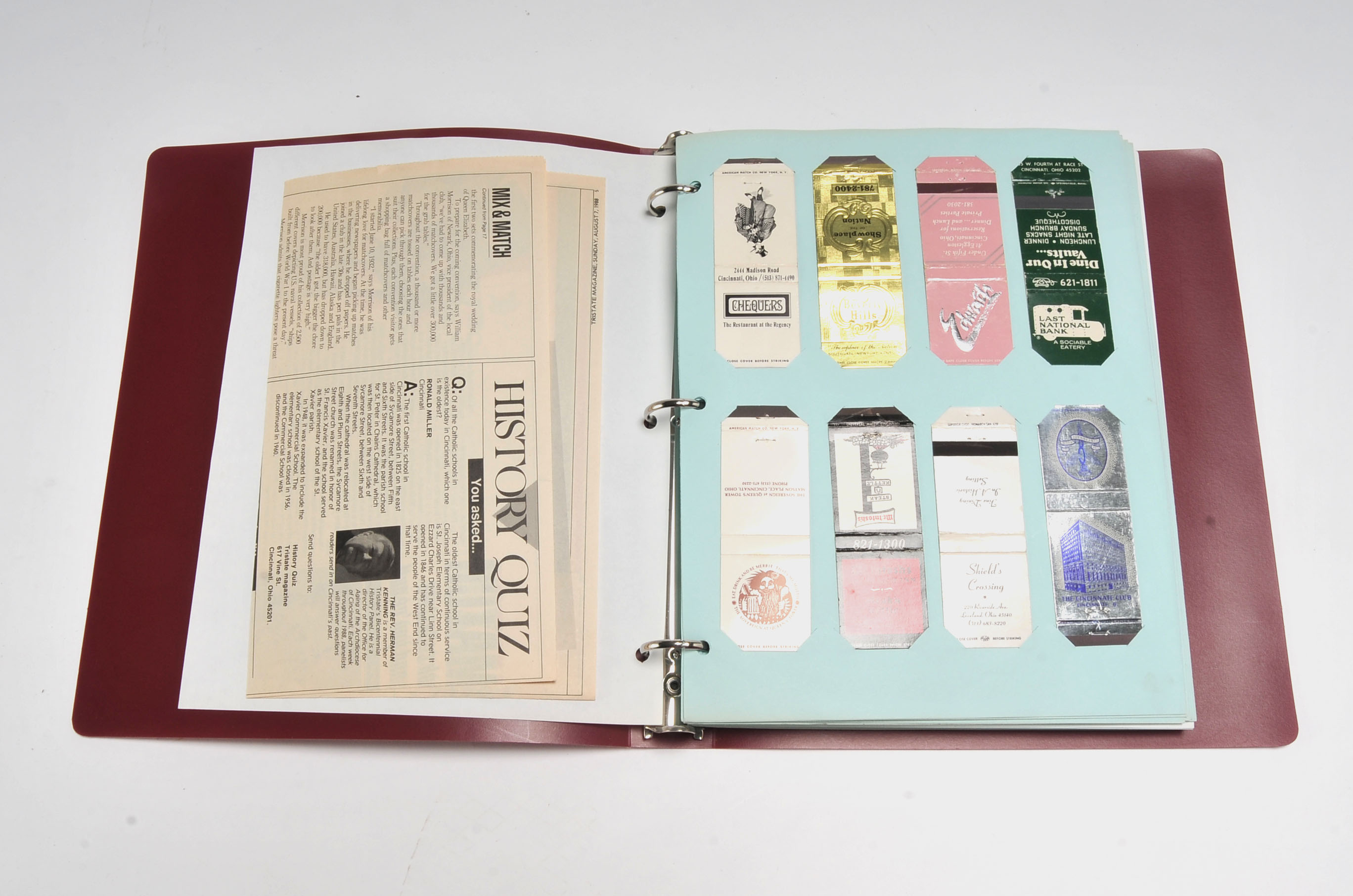Vintage Matchbook Album