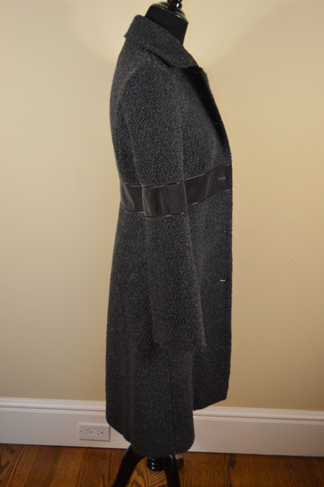 Tory Burch Grey Tweed Overcoat - Size 4