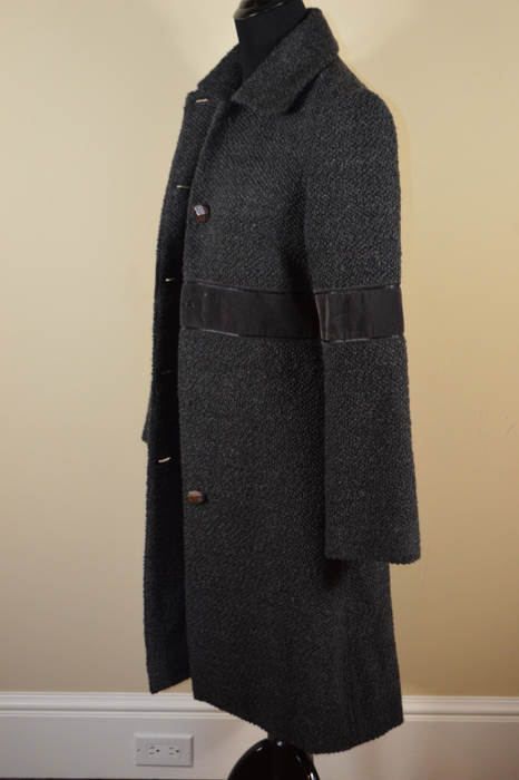 Tory Burch Grey Tweed Overcoat - Size 4
