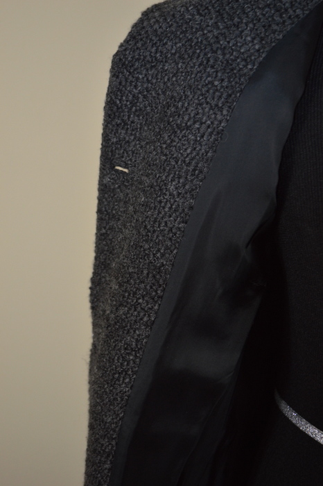 Tory Burch Grey Tweed Overcoat - Size 4