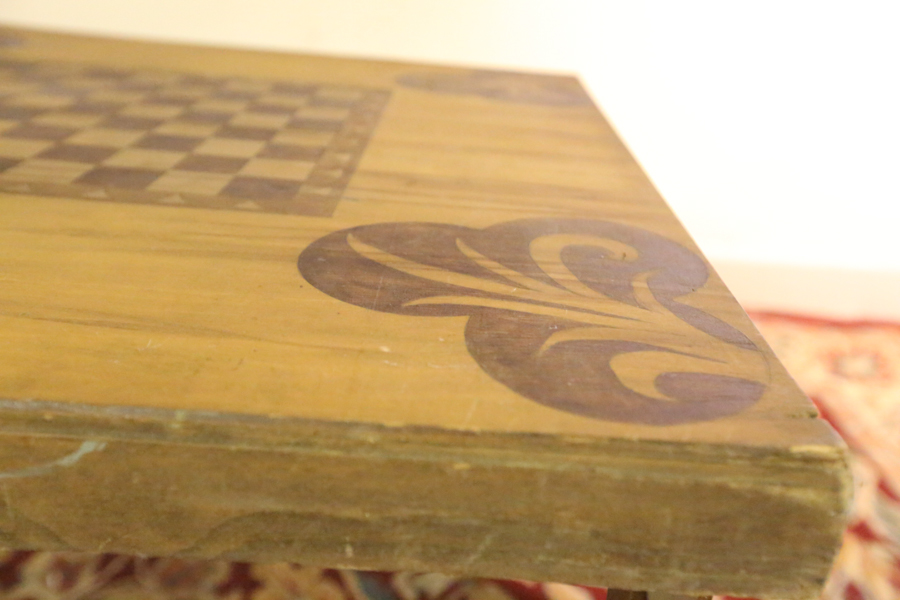 Vintage Wood Board Game Table