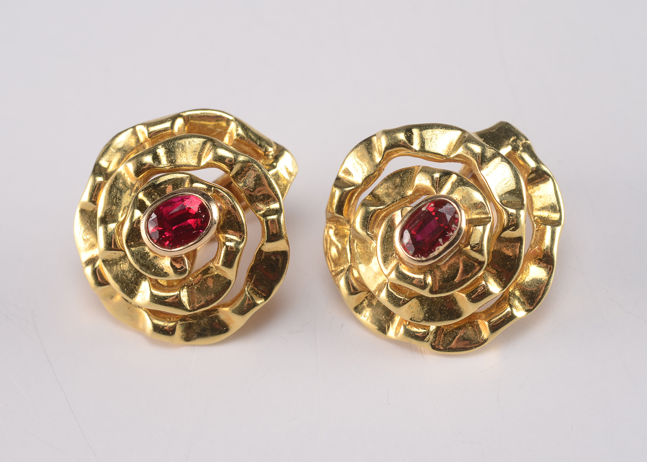 Aldo Cipullo 18K Yellow Gold Clip Earrings