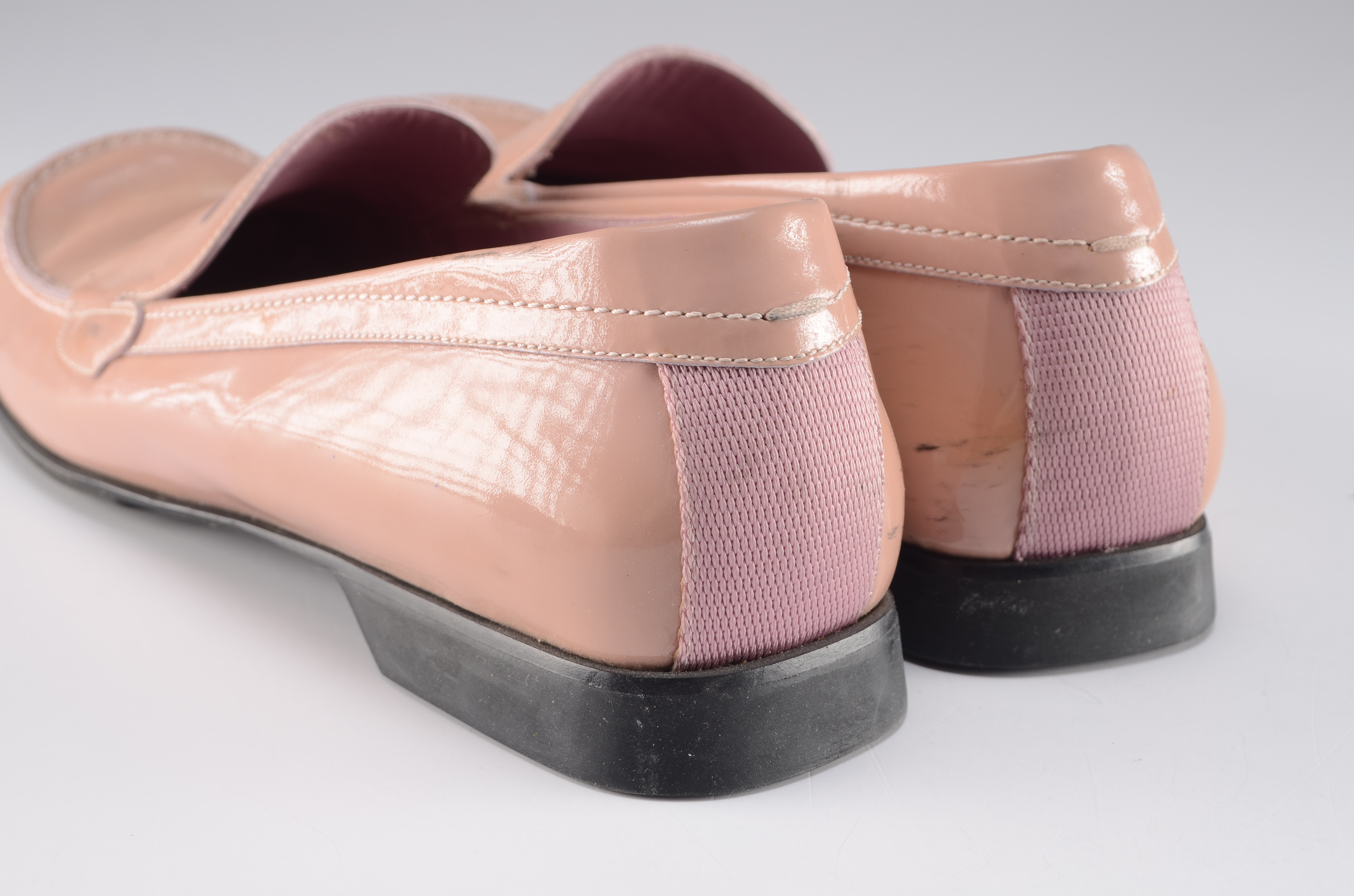 Prada Pink Patent Leather Ladies Penny Loafers