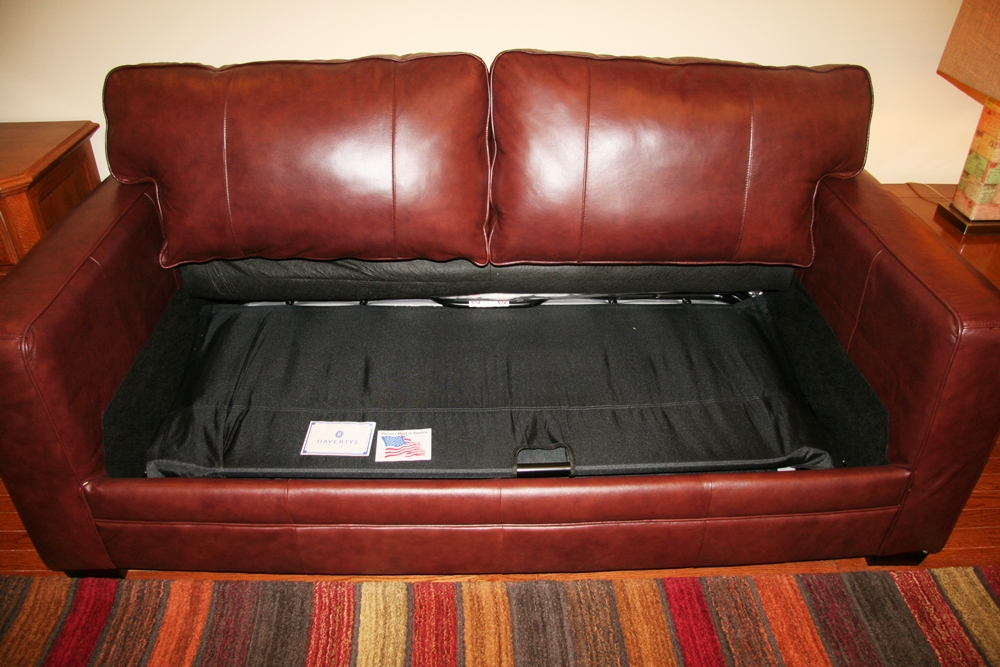 Havertys Leather Sleeper Sofa