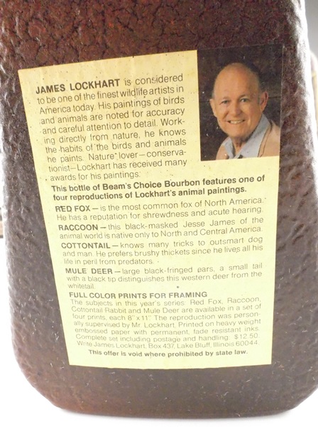 Complete Set of Beams Choice James Lockhart Whiskey Bottle