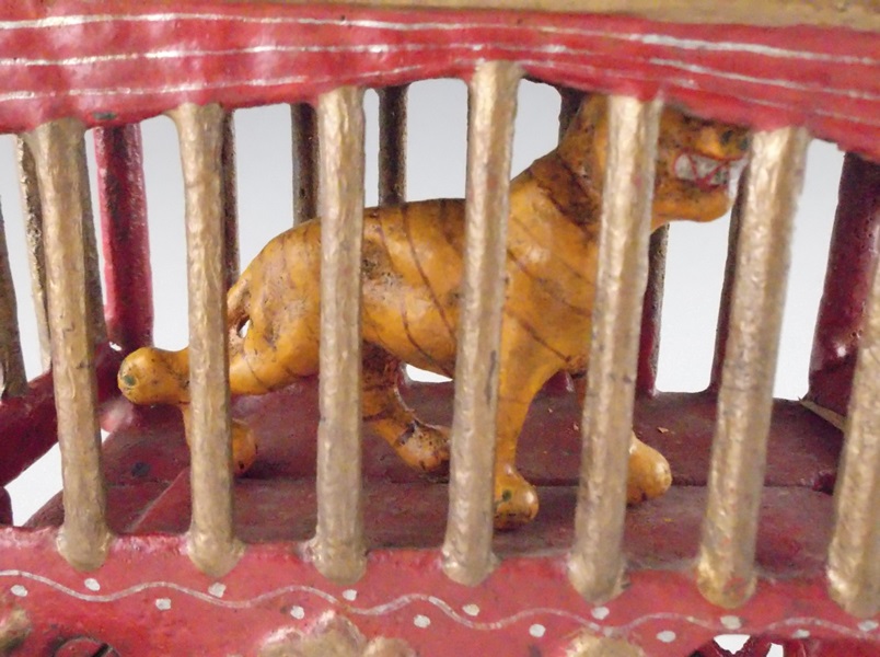 Cast Iron Tiger Cage Circus Cart