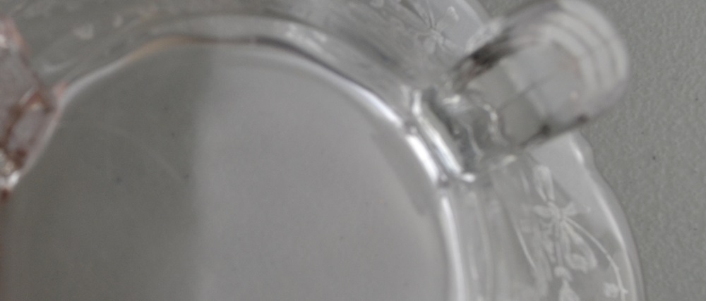 Vintage A. H. Heisey Glass Tableware  'Orchid' Etching  'Queen Anne' Blank