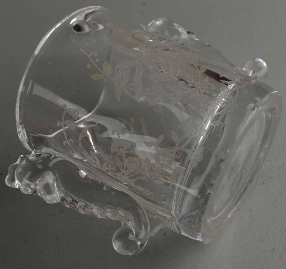 Vintage A. H. Heisey Glass Tableware  'Orchid' Etching  'Queen Anne' Blank