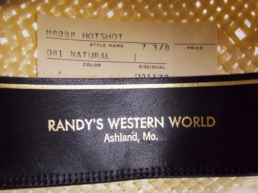 A VIntage Larry Mahan Resistol "Hot Shot" Straw Cowboy Hat