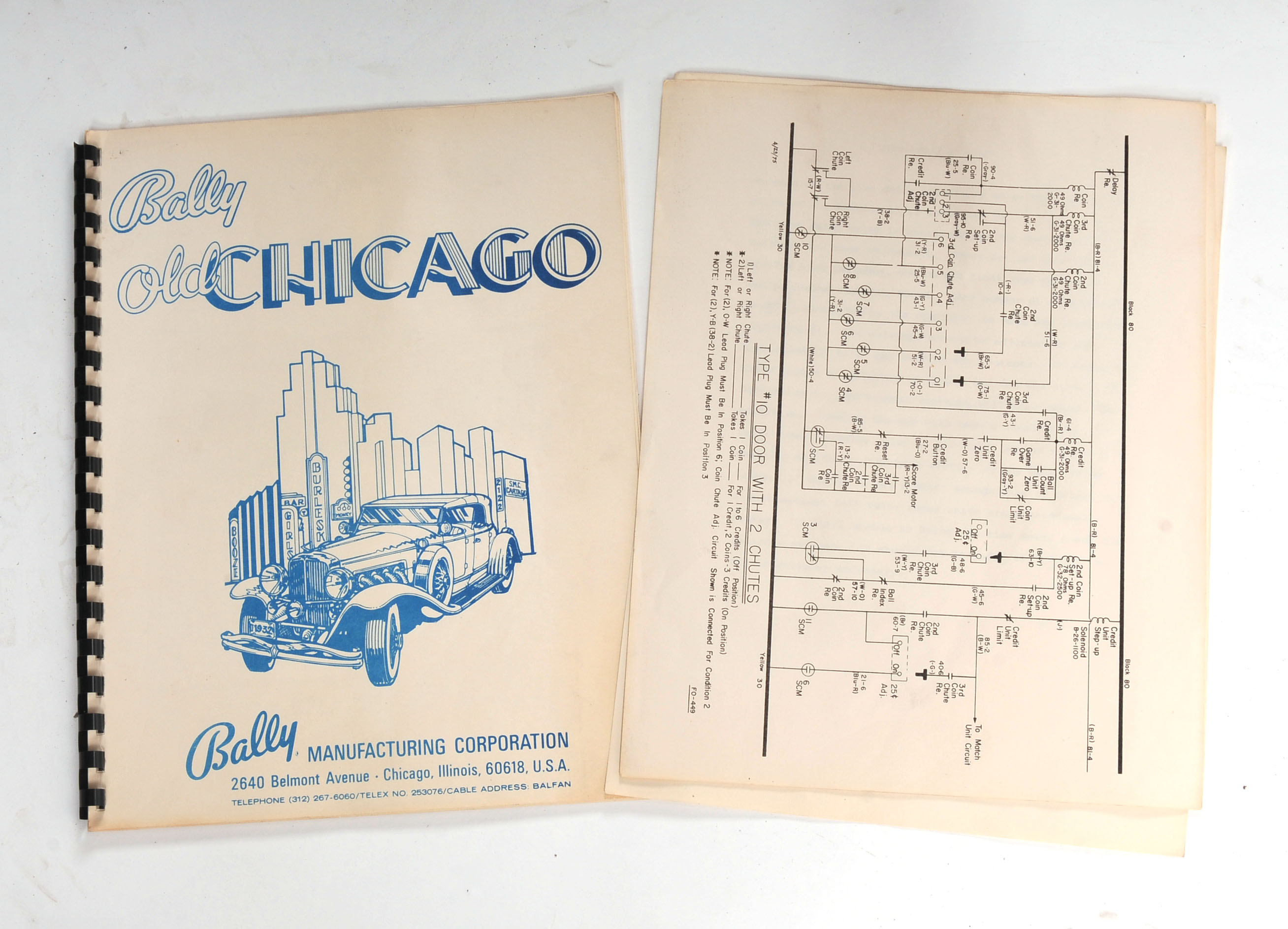 Vintage Bally Old Chicago Pinball Machine