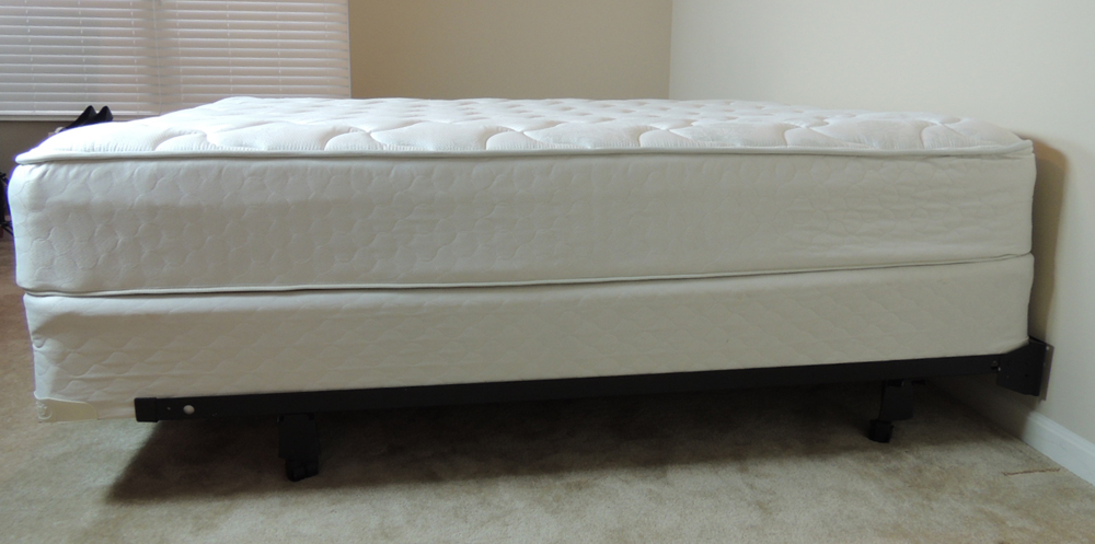 Sealy Queen Size Pillow Top Mattress, Box Spring, and Metal Bed Frame