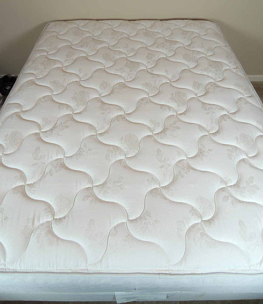 Sealy Queen Size Pillow Top Mattress, Box Spring, and Metal Bed Frame