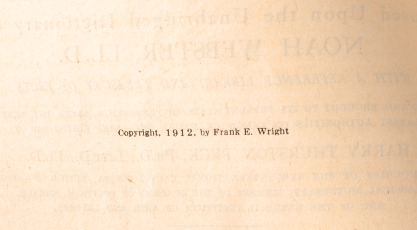 New Websterian 1912 Dictionary Illustrated
