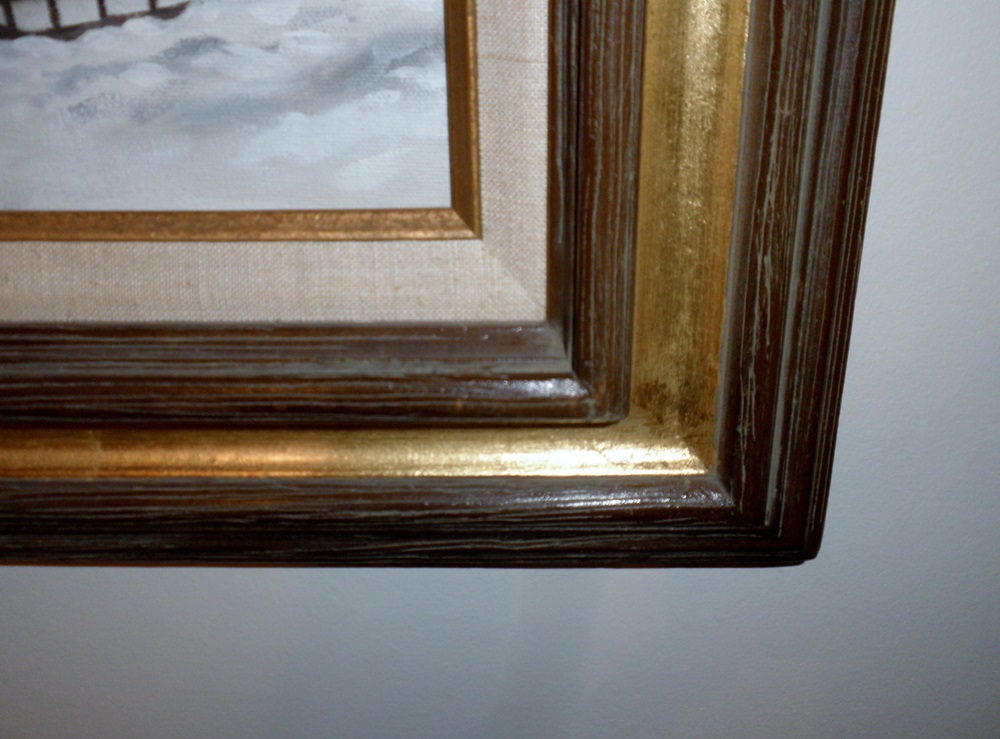 Original Oil of Winter Scene by J Helding