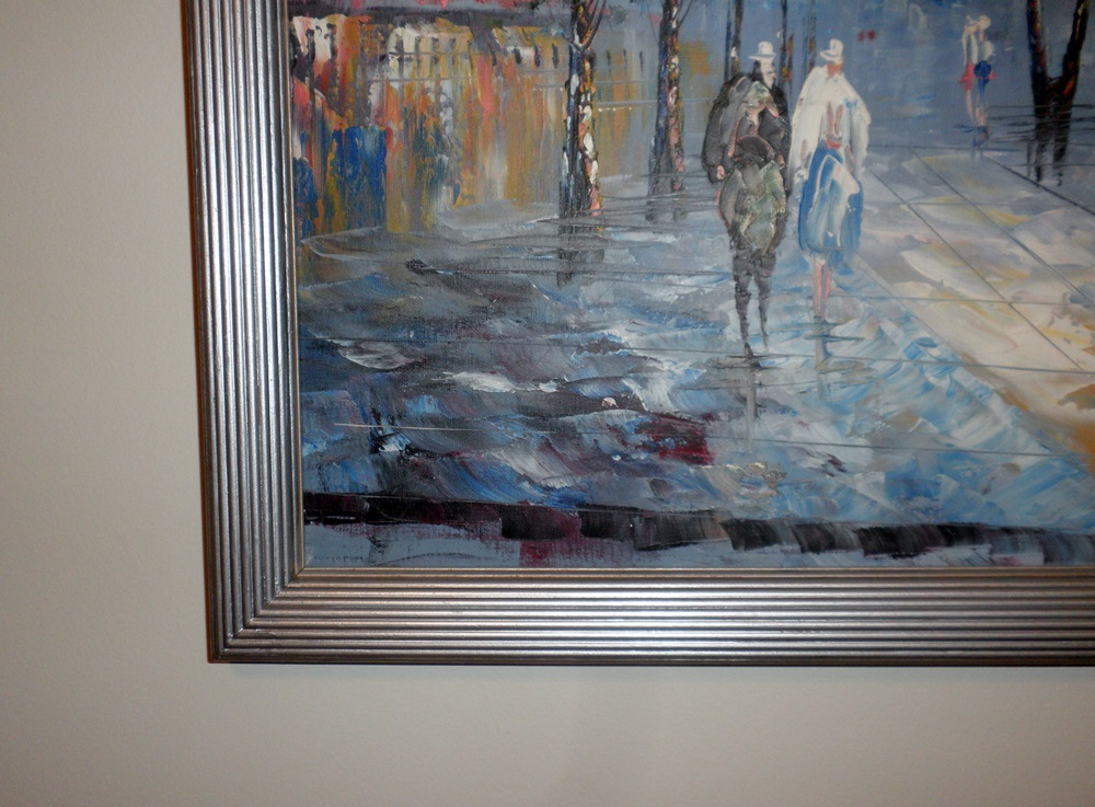 Impressionist Paris Street Scene Oil by Burney