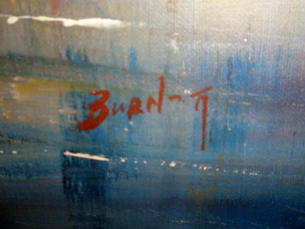 Impressionist Paris Street Scene Oil by Burney