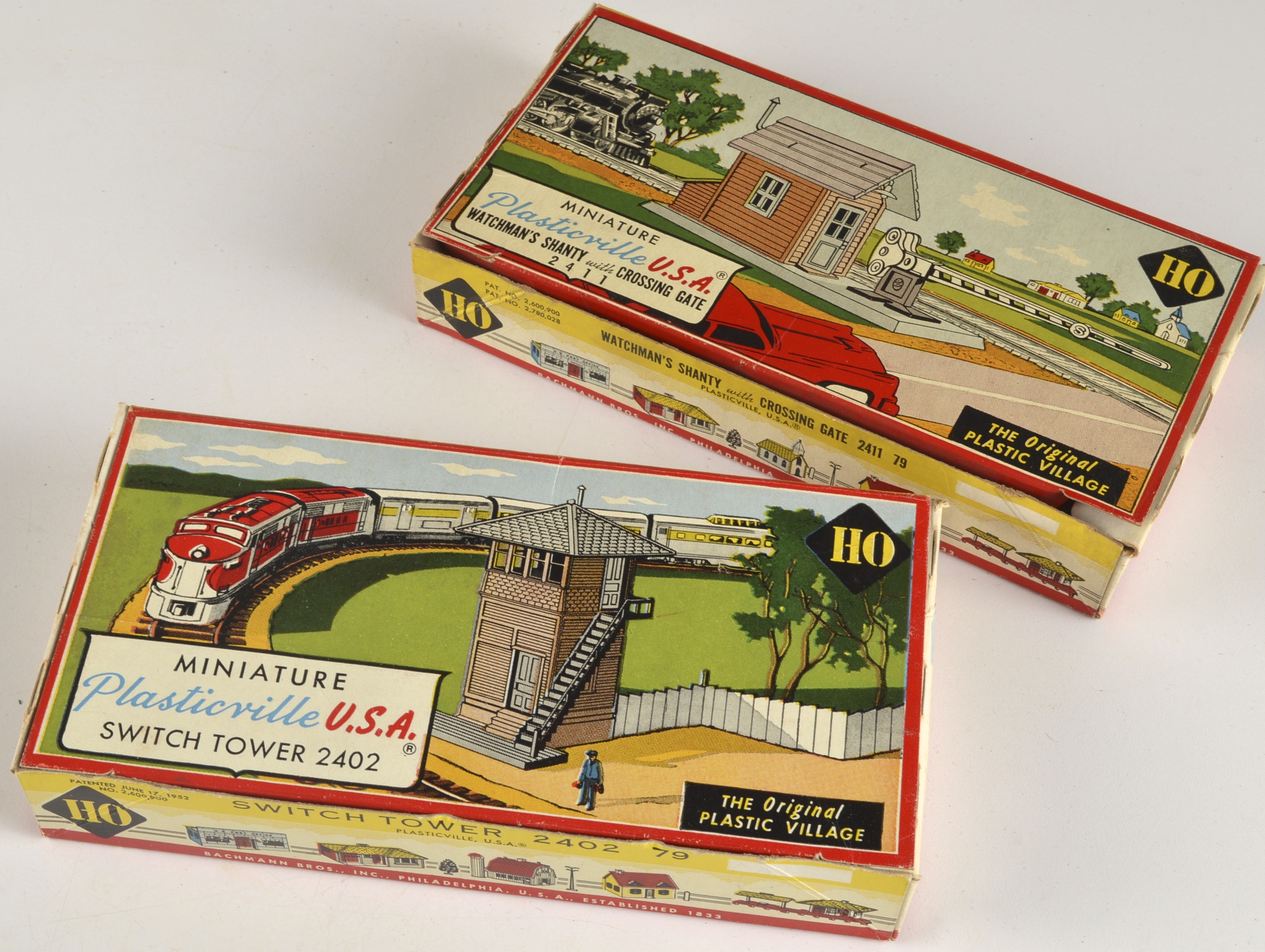 Vintage Bachmann Plasticville HO Gauge Building Kits