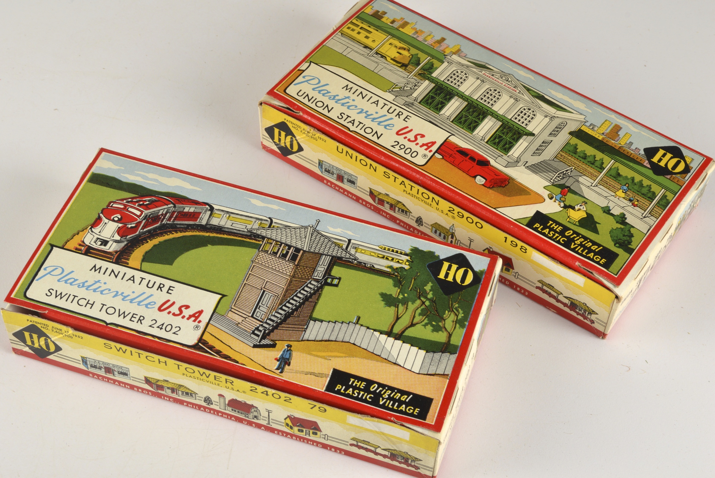 Vintage Bachmann Plasticville HO Gauge Building Kits