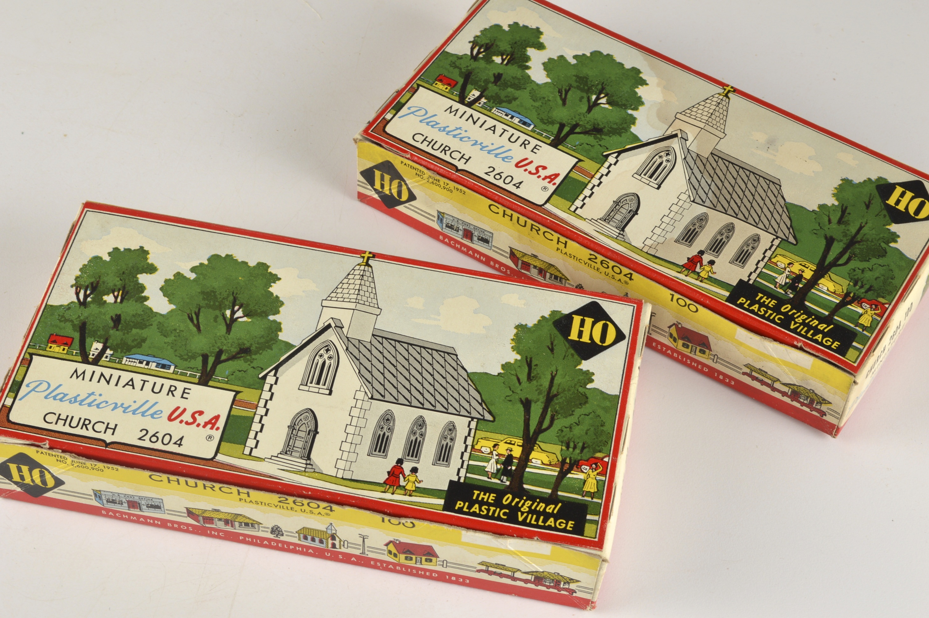 Vintage Bachmann Plasticville HO Gauge Building Kits