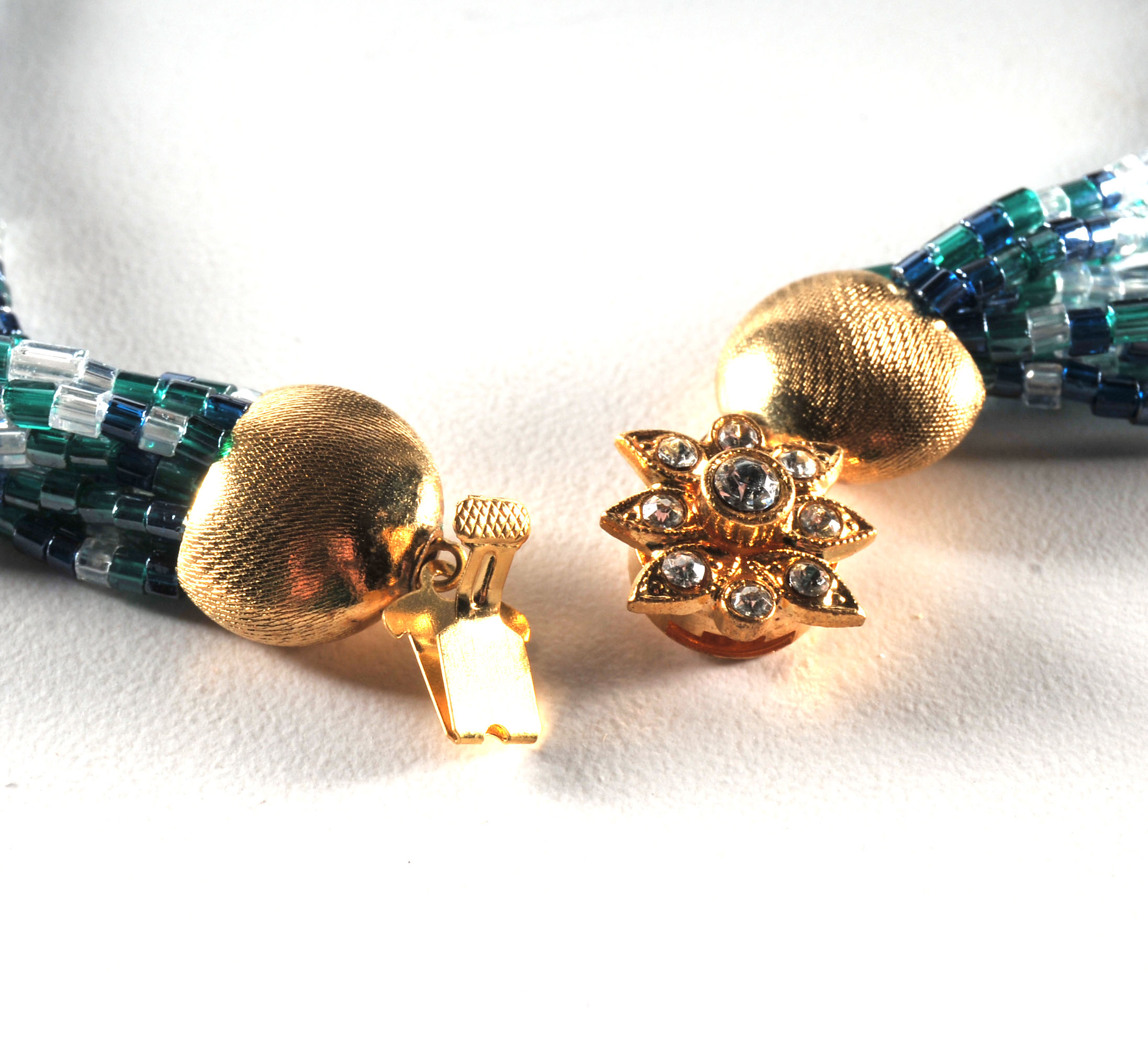 Vintage Beaded Necklace and Earrings 