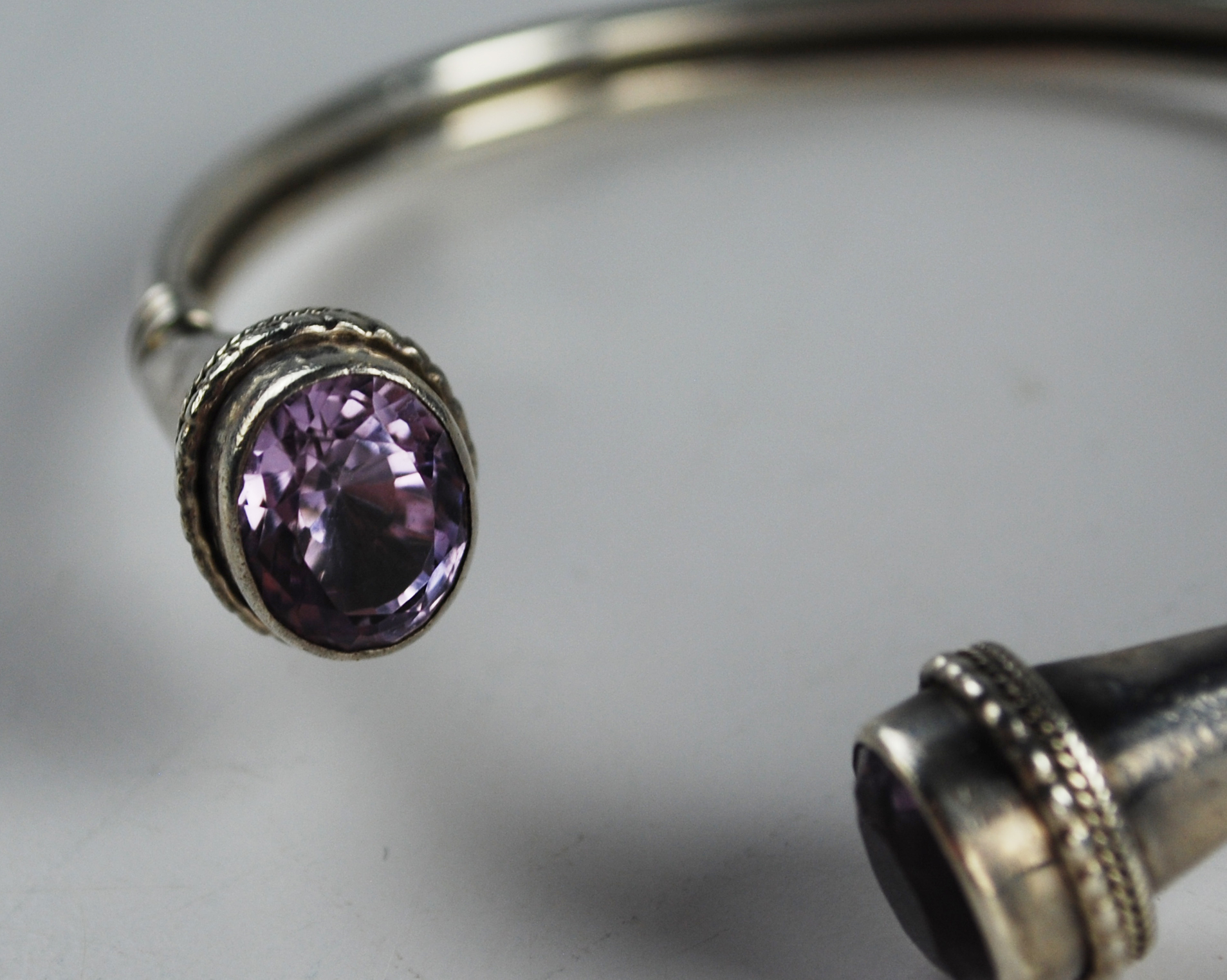 Sterling and Amethyst Bracelet