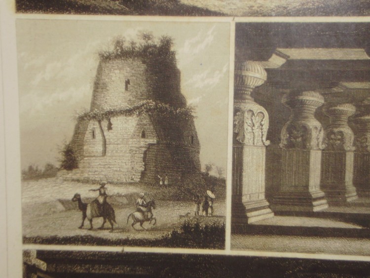 Antique Henry Winkles Engraving After Works by Johann Georg Heck