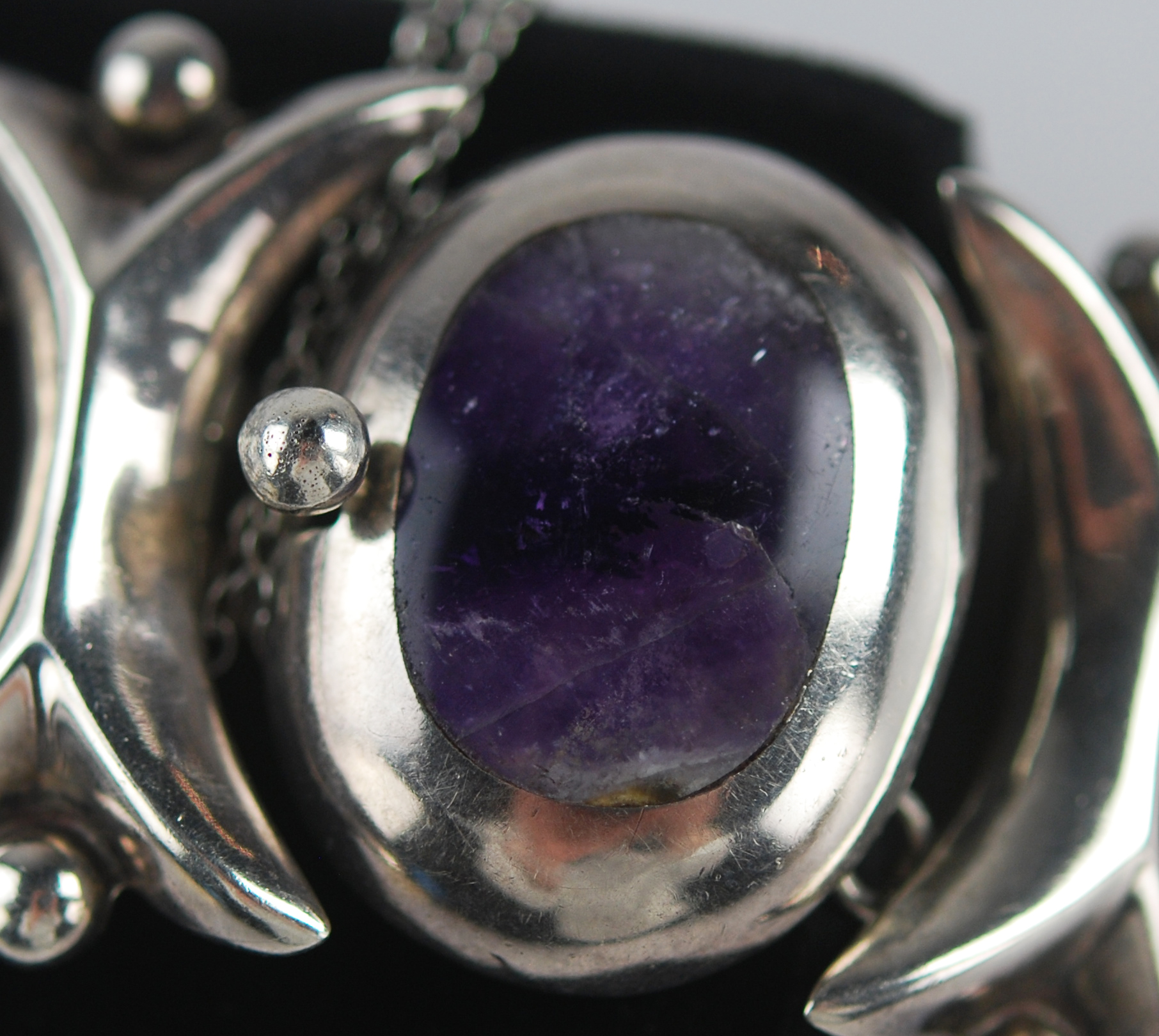 Taxco Sterling and Natural Gemstone Bracelet