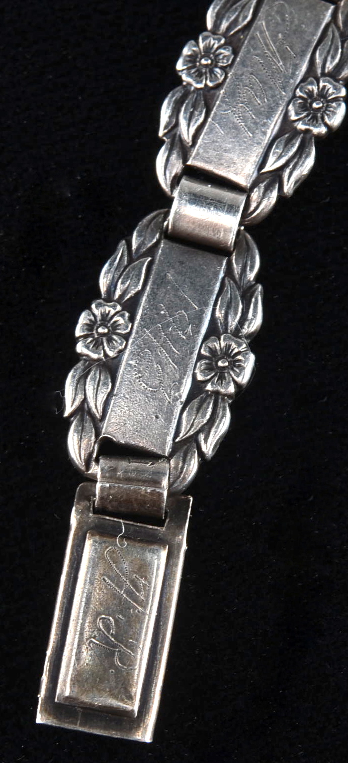 Lady's Sterling Silver "Forget - Me - Not" Vintage Bracelet