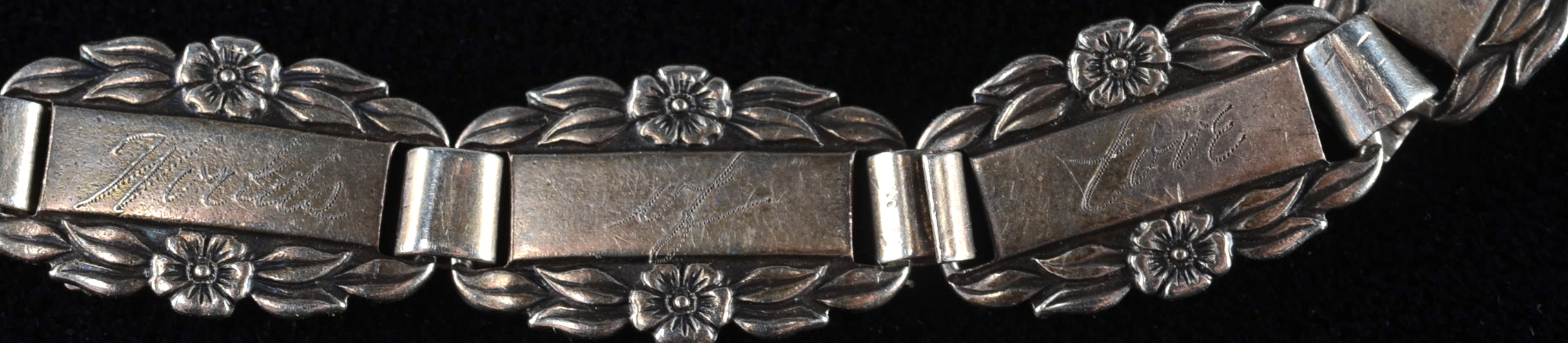 Lady's Sterling Silver "Forget - Me - Not" Vintage Bracelet