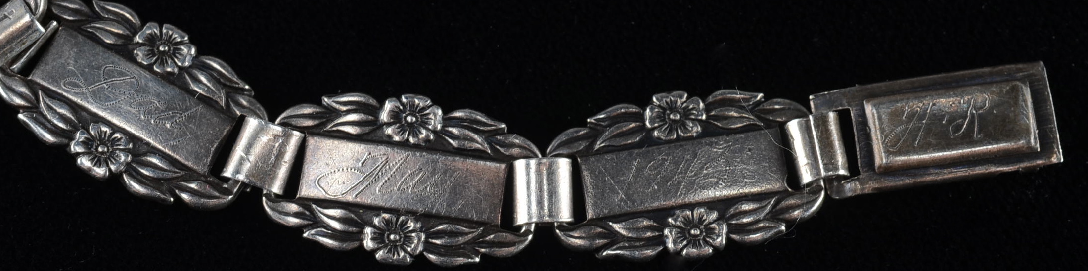 Lady's Sterling Silver "Forget - Me - Not" Vintage Bracelet