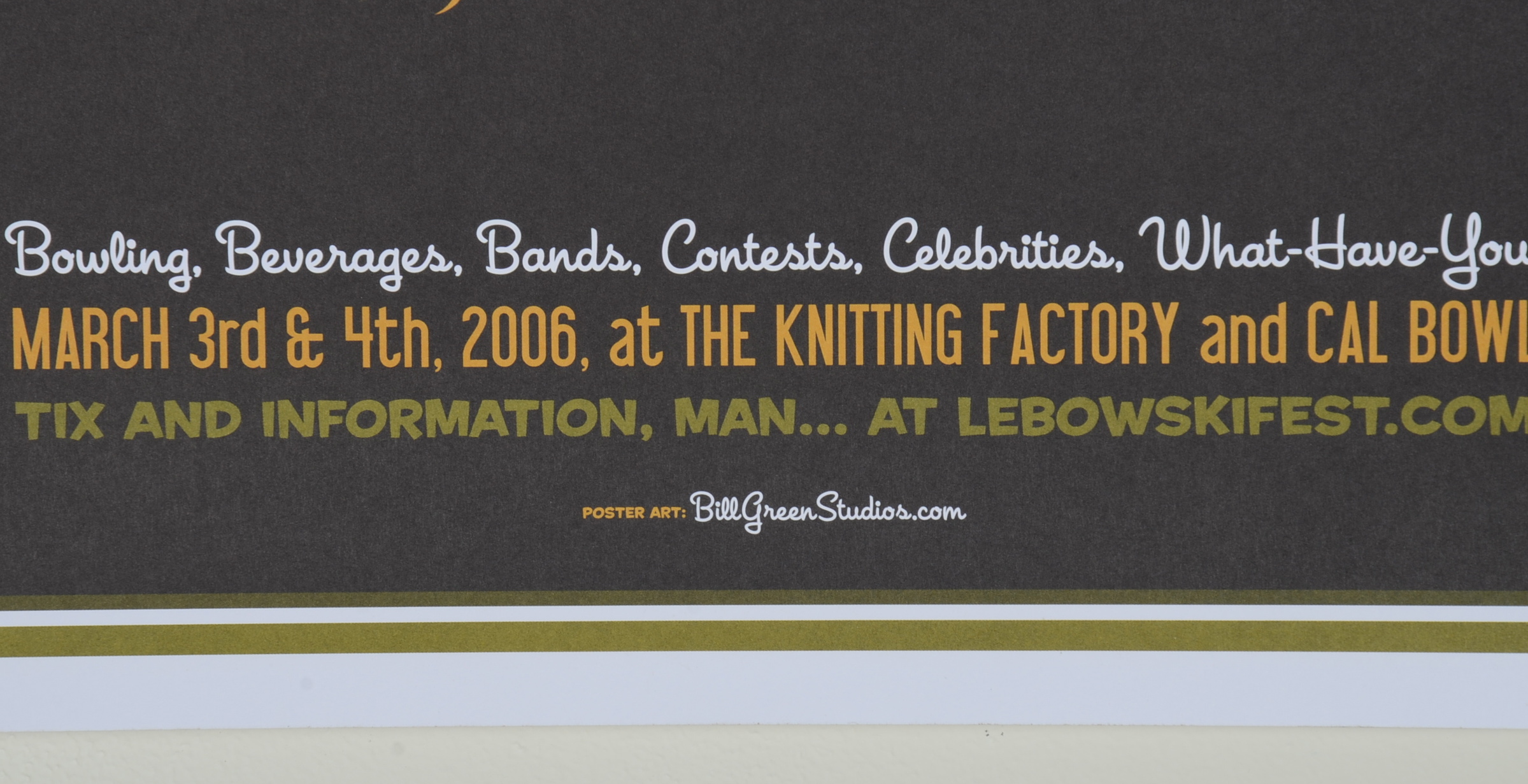 Big Lebowski Fest West Poster