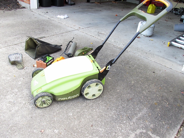 Neuton CE6 Battery Powered Mower And Attachments
