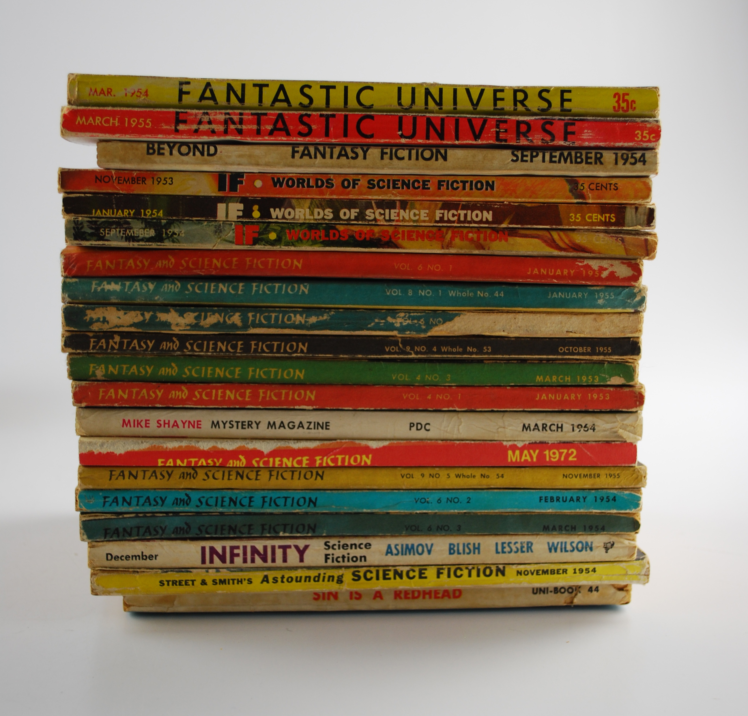 Fifty Two Vintage Science and Pulp Fiction Magazines