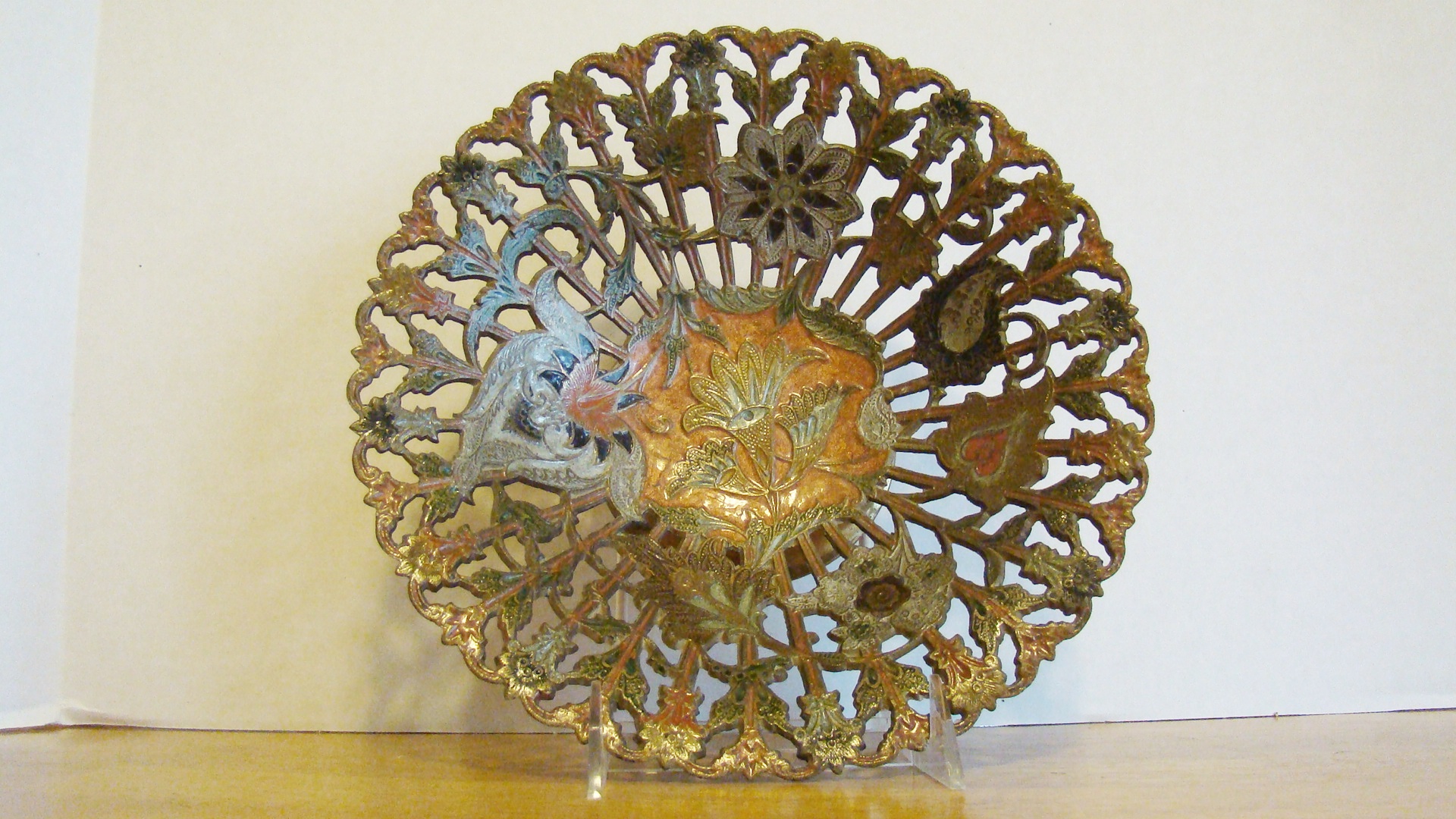 Vintage Penco Guinea Botanical Brass Bowl & Pottery Lot 