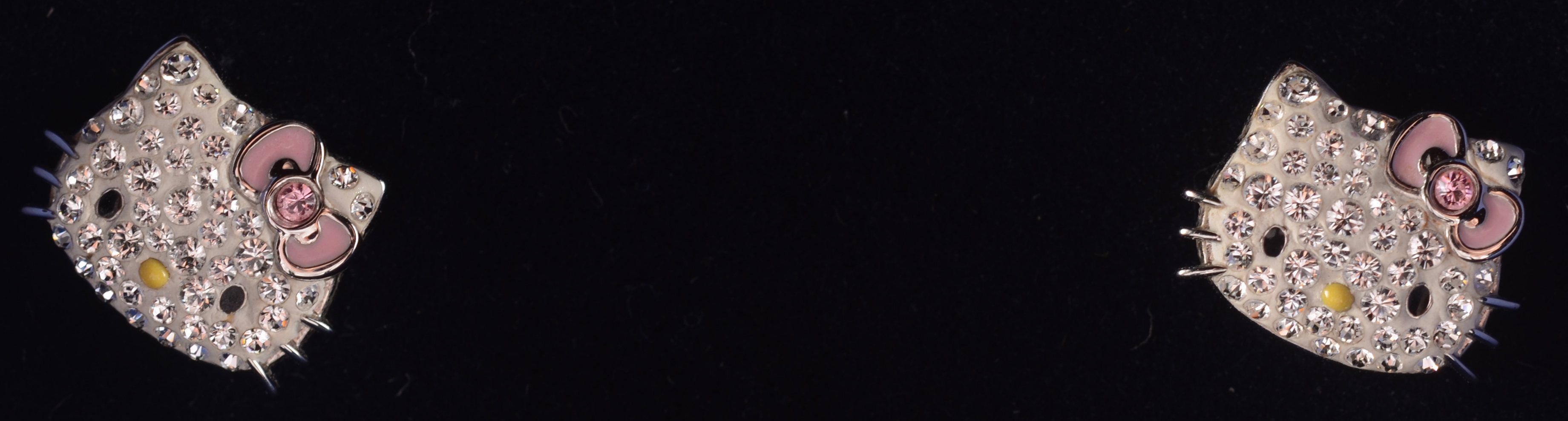 Pair of Swarovski Crystal "Hello Kitty" Earrings