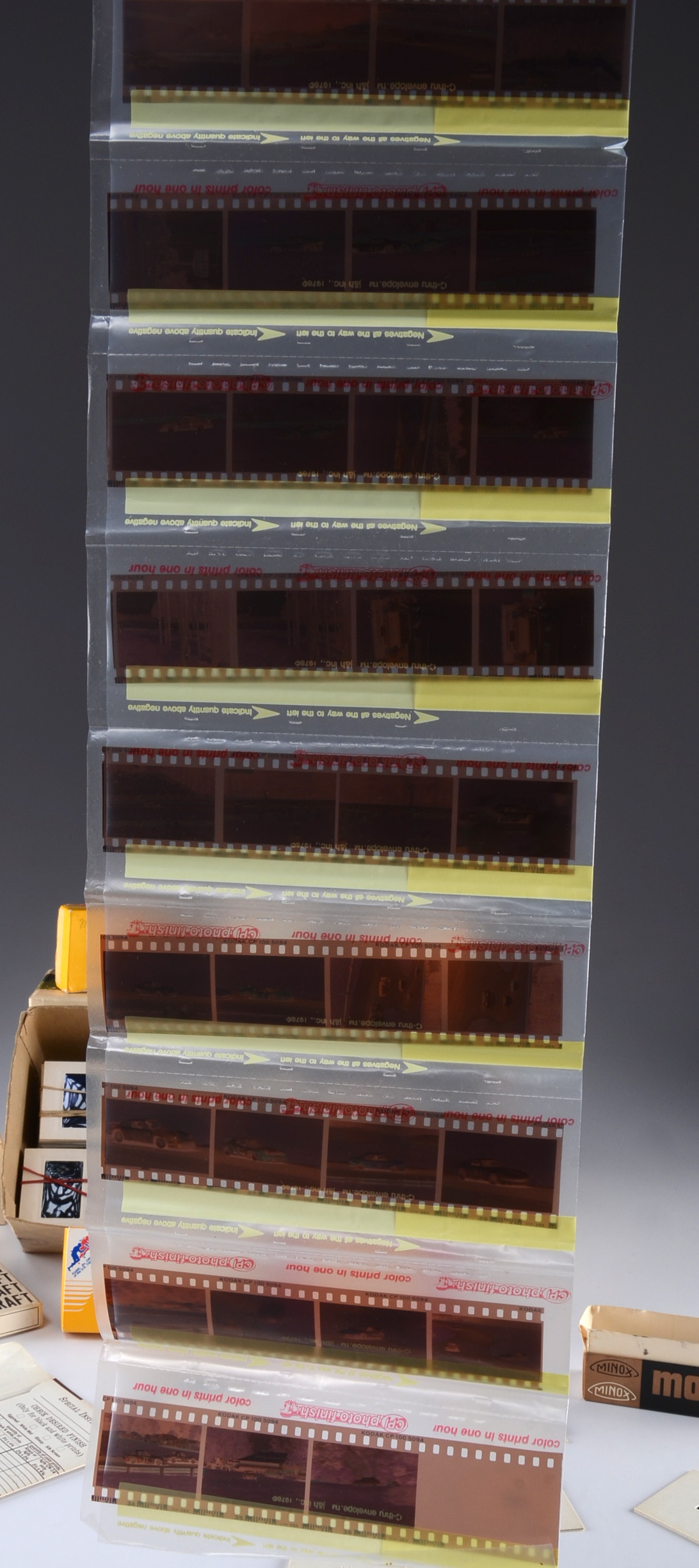Grouping of Vintage Slides, Negatives, and Audio Reel
